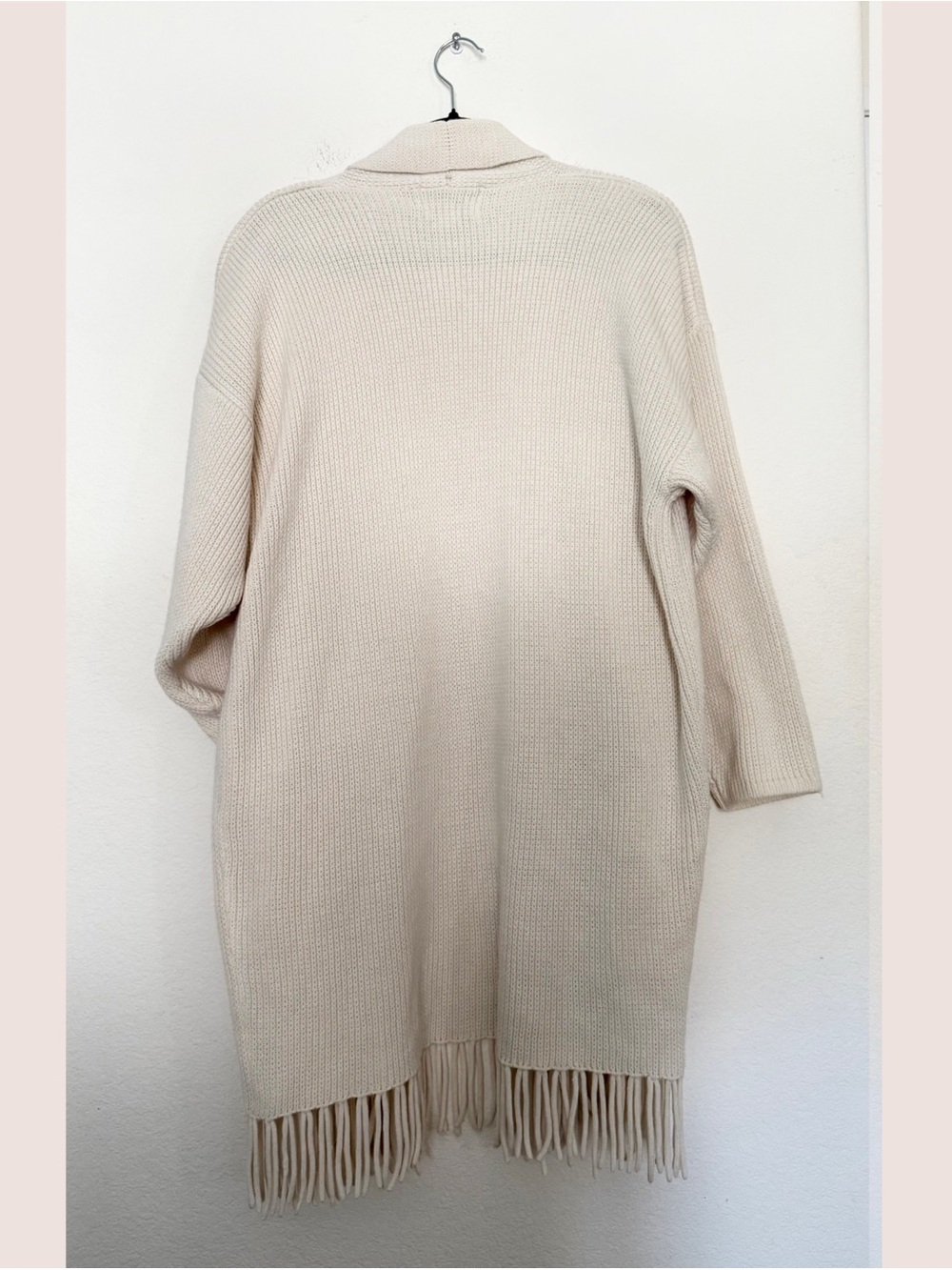 ๐ vintage 80s/90s cream fringe cardigan - Picture 2 of 5